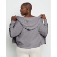 thumbnail image 3 of Hanes Originals Women's French Terry Hoodie, Full Zip Black Heather L, 3 of 4