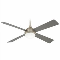 Minka-Aire Light Wave 65" Ceiling Fan With LED Light & Remote - Silver, WiFi Ready (Bond Hub Req'd)