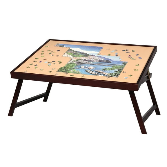 Lavievert Wooden Jigsaw Puzzle Table Large Portable Folding Tilting Table for Up to 1,500 Pieces Puzzles