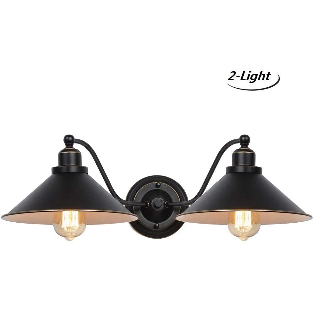 2-Light Wall Sconce Bathroom Vanity Wall Light Fixtures with Gooseneck ...