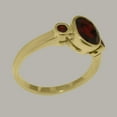 thumbnail image 3 of LBG British Made 9k Yellow Gold Real Natural Garnet Womens Statement Ring - 33 size options - Size 8, 3 of 6