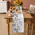 thumbnail image 2 of Grey Brown Leaves Table Runner - 70 Inch Long Summer Botanical Cotton and Linen Blended Dress Scarves Farmhouse Table Runner for Kitchen Dining, Coffee Table, 13" x 70", 2 of 8