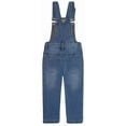 thumbnail image 2 of KIDSCOOL SPACE Little Boys Slim Fit Jeans,Toddler Flap Bib Pocket Fashion Denim Overalls,Light Blue,3-4 Years, 2 of 6