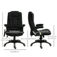 thumbnail image 3 of Vinsetto Chaise de Bureau de Massage avec Vibration à 6 Points, Noire, 3 of 10