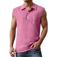 thumbnail image 2 of Tank Tops Men Lightweight Breathable Collared Sleeveless Polo Shirt Summer Casual Vacation Beach Outfits, 2 of 6