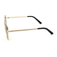 thumbnail image 3 of Womens Jewel Chain Arm Rectangular Metal Rim Butterfly Sunglasses Gold Brown, 3 of 4