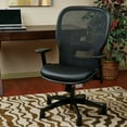 thumbnail image 2 of Professional Breathable Mesh Back Chair with Bonded Leather Seat in Black, 2 of 19