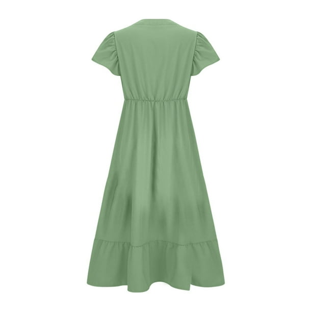 LOVZFMLL Plus Size Dresses for Women 2025 Elegant Classy Summer Maxi Dress Wrap Short Sleeve V Neck Ruffle A-Line Flowy Wedding Guest Long Dresses Army Green 3XL - Walmart.ca LOVZFMLL Plus Size Dresses for Women 2025 Elegant Classy Summer Maxi Dress Wrap Short Sleeve V Neck Ruffle A-Line Flowy Wedding Guest Long Dresses Army Green 3XL - Walmart.ca