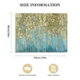 thumbnail image 3 of Nawypu Abstract Canvas Wall Art Decor: Small Size Forest Painting Light Blue Teal Tree Picture Gold Foils Embellishment and Silver Glitter Prints Modern Textured Artwork for Living Room Bedroom, 3 of 6