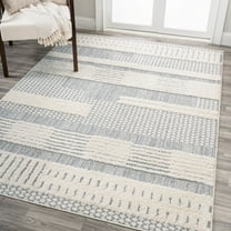 Open Box JONATHAN Y SANTA THERESA 3 x 5 Area Rug, Kerstin Geometric - Cream/Gray, SNT100A-3