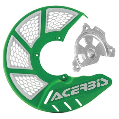 Acerbis X-Brake Vented Front Disc Cover with Mounting Kit Green/White for Husaberg TE 125 2013-2014