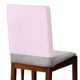 thumbnail image 2 of Pink White Stripe Chair Back Covers, Removable Chair Covers for Dining Chairs Set of 4, Washable Chairs Slipcovers Back Seat Protector for Wedding Party 19"x20", 2 of 9