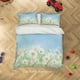 thumbnail image 1 of 3D Acuarela Azul Floral Funda de edredón Set Ropa de cama Set Funda de edredón Fundas de almohada, 1 of 3