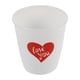 thumbnail image 2 of Taza de porcelana sin asa, vaso de cerámica reutilizable con estampado de corazón rojo para San Valentín, bodas, aniversarios o fiestas, 200 ml, 2 of 7