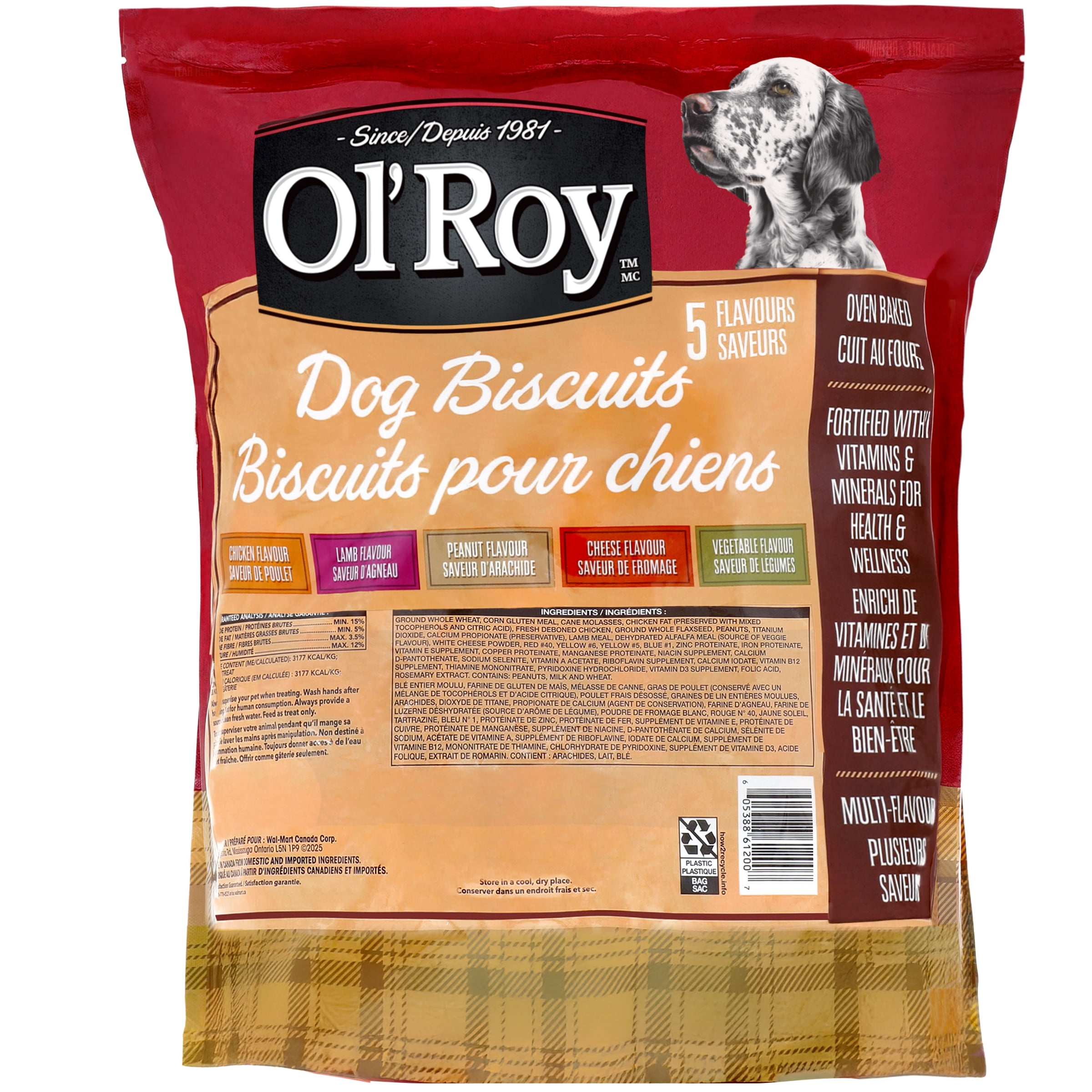 Biscuits pour chiens Ol'Roy 5 saveurs NB-24M