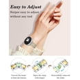 thumbnail image 4 of Wearlizer Metal Band Compatible with Samsung Galaxy Watch 9/8 40mm 44mm & Watch 8 Classic 46mm, Dressy Stainless Steel Chain Bracelet Band for Women, No Gap Adjustable Strap, 4 of 7