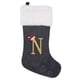 thumbnail image 1 of Media navideña - Diseño tridimensional de patas de Papá Noel de 43x19cm, decoración navideña para árbol y repisa, bolsa de regalo con patrón de copos de nieve, 1 of 1
