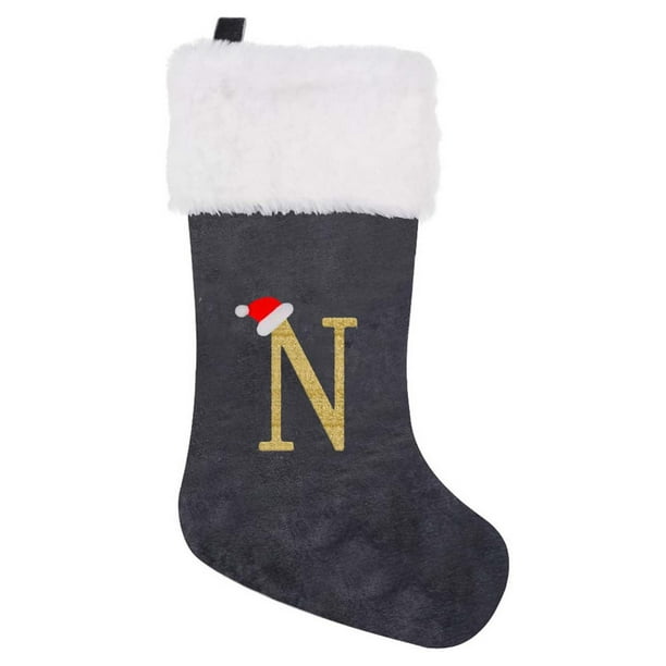 Media navideña - Diseño tridimensional de patas de Papá Noel de 43x19cm, decoración navideña para árbol y repisa, bolsa de regalo con patrón de copos de nieve