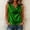 Green, variant on Women's Draped Neck Sleeveless Top, Cowl Front Loose Blouse, Casual Solid Color Shirt for Daily Wear