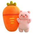 thumbnail image 2 of Juguete de peluche de zanahoria novedoso adorable muñeco de peluche de peluche para nuevo Cerdo de 30 cm., 2 of 9