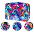 thumbnail image 2 of Robot Unicorn Attack Waterproof PVC Cosmetic Makeup Bag Organizer Travel Toiletry Men's Travel Bag Organizer for Ladies and Girls, 2 of 6