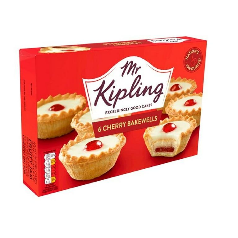 Mr Kipling Cakes - Cherry Bakewells - Box of 6 - Walmart.com