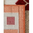 thumbnail image 7 of Unique Loom Outdoor Modern Collection Area Rug - Albuquerque (6' x 9' Rectangle Burgundy/Beige), 7 of 7