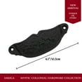 thumbnail image 6 of SaKeGa Pack 4 Drawer Pulls Flat Black Cabinet Cup Pulls Kitchen Hardware Cabinet Handles Matte Black Drawer Handles Pulls, 6 of 6