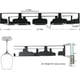 thumbnail image 3 of Estante para copas de vino, debajo del gabinete, soporte para copas de vino, colgador de almacenamiento, organizador colgante de metal para bar, cocina, 4 filas, negro, 3 of 5