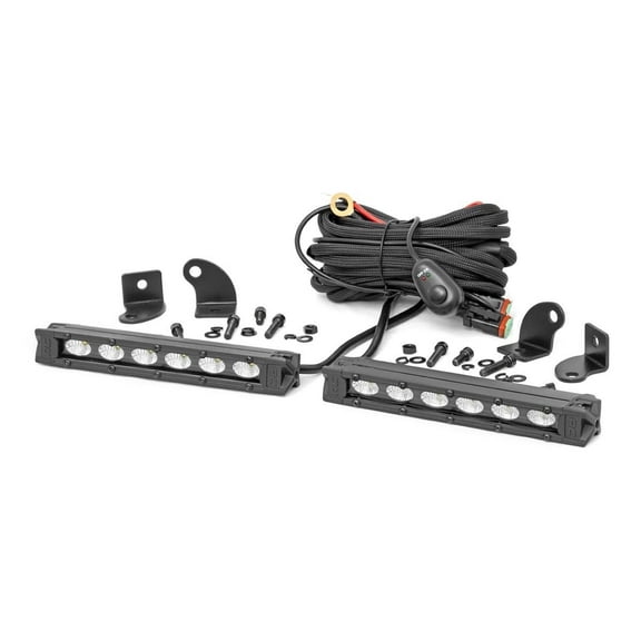 Rough Country 6" Black Series Slimline CREE LED Light Bars | Pair - 70406ABL