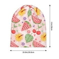 thumbnail image 5 of Beanie Hats for Men and Women, Pink Pastel Fruit Motif Patterns Adult Unisex Knit Hat Winter Warm Skull Cap, 5 of 7
