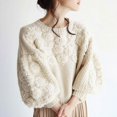 thumbnail image 2 of Ediodpoh Women Fashion Long Sleeve Lightweight Elegant Knit Pullover Top Classic Womens Sweaters Beige S, 2 of 9