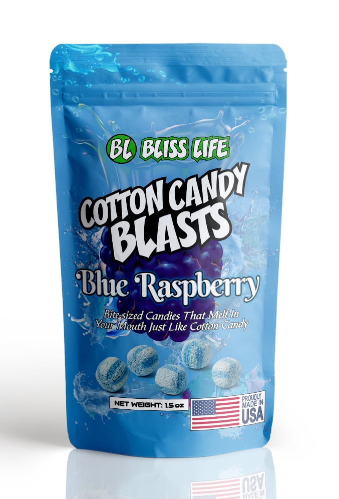 Bliss Life Blue Raspberry Blasts Freeze Dried Candy 1.5 oz, fruit