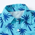 thumbnail image 2 of Favoffer Unisex Kids' Summer Multicolor Hawaiian Graphic Button-Up Shirt & Round Neck Short-Sleeve Vacation-Ready Relaxed Notch Collar, for Casual, Travel, Beach, Play 2-12Y, 2 of 6