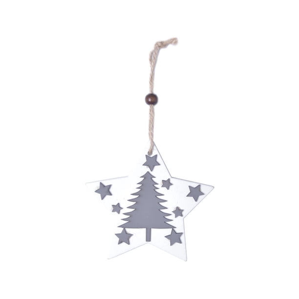 Decoración de árbol de Navidad, suministros para fiestas, colgantes de vacaciones, accesorios DIY, colgante de para Navidad, diseño de Kits de decoración para fiestas en forma de estrella Bewildely HA069604-02