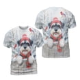 thumbnail image 3 of Playful Schnauzer Welcomes Winter Snowy Day with Cardinal Bird All Over Print 3D Shirt Unisex Merch Miniature Schnauzer Dog Lover - 2017, 3 of 6