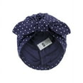 thumbnail image 5 of Hudson Baby Infant Girl Turban Cotton Headwraps, Pink Navy Floral, One Size, 5 of 5