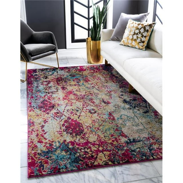 Unique Loom 3139900 Tapis Rectangulaire 5 x 8 Pi Monterey Nahuati&44; Multi Couleur