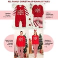 thumbnail image 2 of Younger Tree Family Matching Christmas Pajamas Set Letter Print Top Plaid Pants Loungewear Xmas Jammies Holiday Pjs Outfits for Baby 3-6 Months, 2 of 7