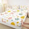 thumbnail image 4 of Erosebridal Happy East Theme Queen Sheet Sets,Watercolor Easter Egg Cute Bowknot Bed Set For Kids 4 Pieces, 4 of 6