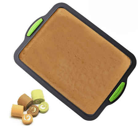 Square Silicone Brownie Bake Pan Cake Mold Durable Non-Stick Material 13.4x9.45 Inch