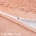 thumbnail image 4 of BLEUM CADE Luxury Fluffy Fuzzy Queen Bedding Comforter Set,4 Pieces Shaggy Duvet Cover Set,Furry Plush Velvet Comforter Cover with Zip Closure,Pink, 4 of 7