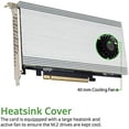 thumbnail image 2 of IOCrest QUAD M.2 NVMe Ports  to PCIe 3.0 x16 Interface ( x8 Bandwidth) Bifurcation Riser Controller, 2 of 5