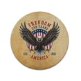 thumbnail image 2 of WIRESTER 7.88 in Round Mouse Pad with Non-Slip Rubber Base for Computers, Laptop, Office & Home - Vintage 250 Years of Freedom US Eagle Patriotic America 1776-2026, 2 of 5