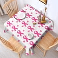 thumbnail image 2 of Pink Breast Cancer Square Tablecloth,Waterproof Square Table Cover,Wipeable Spillproof Washable Table Cover for Home Kitchen Party Decor 60"x60"(152x152cm), 2 of 6