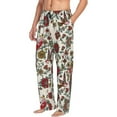 thumbnail image 2 of Balery Dark Enchanted Flowers And Birds print Men's Pajama Pants,Ultra Lightweight Pjs,Lounge Pant-Medium, 2 of 9