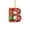 B, variant on Candy Cane Alphabet Christmas Ornaments with Red Letters and Berry Design,A to Z Mini Monogram Hanging Pendants for Xmas Tree Decorations,DIY Craft Party Home Holiday Decorative Accents