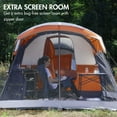 thumbnail image 2 of PORTAL 8 Person Family Camping Tent, Portable Cabin Tent with Rainfly and Screen Porch, 20ft * 8ft * 74in, Orange, 2 of 7