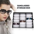 thumbnail image 1 of Vitrina para Gafas de 18 Rejillas, Caja Organizadora para Almacenar Gafas de Sol Con Estuche Con Cerrado, Cubierta A Prueba de Polvo, Forro de Alta, 1 of 7