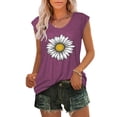 thumbnail image 2 of Birdeem Womens Cap Sleeve Tops Summer Tank Top Casual Basic Tees Shirts Loose Blouses, 2 of 12
